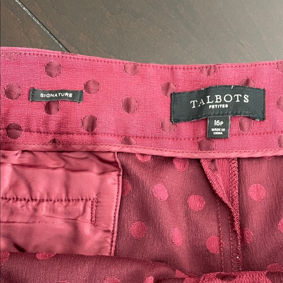 Talbots Burgundy Cropped Pants - Picture 3 of 8